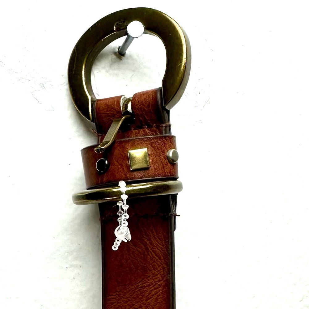 Brown Women's Belt with Gold, silver , and Black Stud Accents size 2x western - Picture 3 of 6